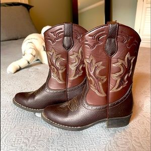 Girls leather cowboy shoes